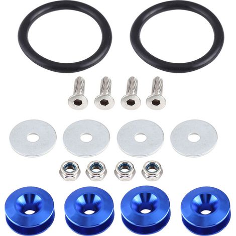 Rondelles et boulons en aluminium pour pare-chocs automobile – Kit d’habillage moteur avec fixation rapide – Lot de 12 pièces