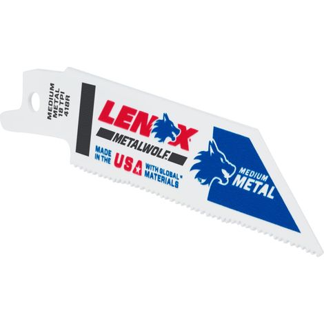 LENOX 5-Piece Bi-Metal Reciprocating Saw Blades – Universal Use, 102 mm Length, 0.9 mm Thickness, 18 TPI