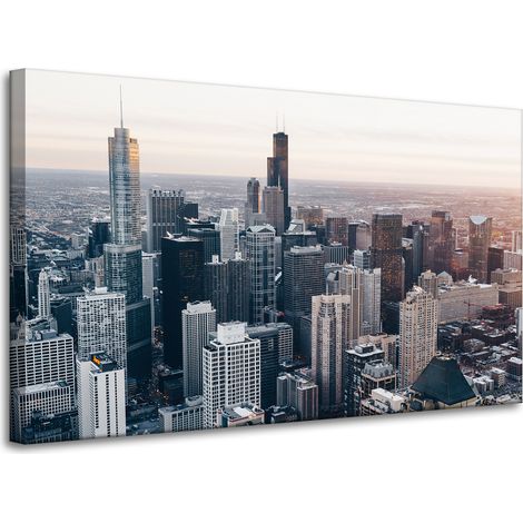 Leinwanddruck Chicago Architektur 100x60 cm USA Polen Städte