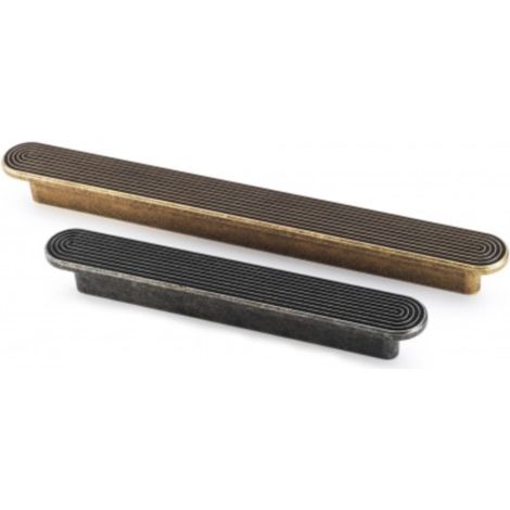 Tirador Laps 6131 - Bronce rústico. 159x22x21mm. Entrepuntos 128mm.