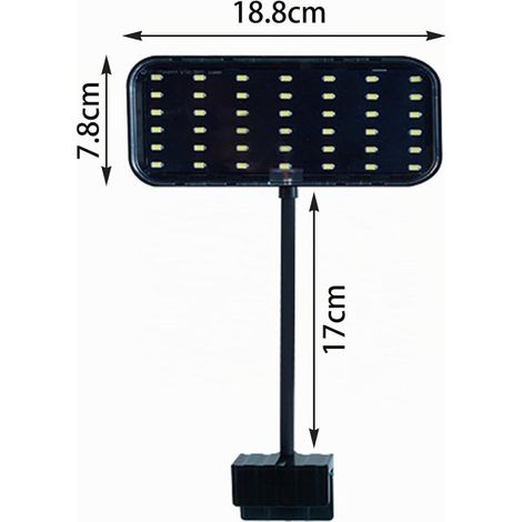 LED Aquarium Light, 360° Lighting Dimmable Waterproof for Aquatic Plants and Fish (13W) (1/3)