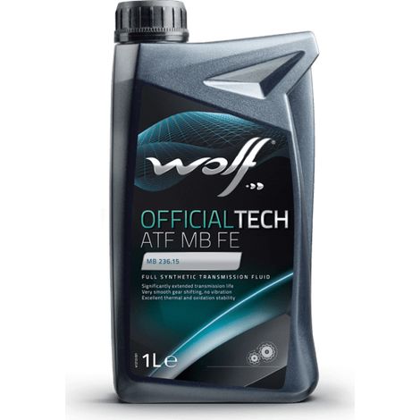 WOLF - Huile de transmission OFFICIALTECH ATF MB FE - Bidon d'1 litre - 8336140 - Ce produit de marque WOLF est neuf.