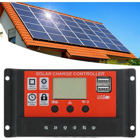 30A 12V/24V PWM-Solarpanel-Laderegler mit intelligentem LCD-Display und MPPT-Batterieregler (1/5)