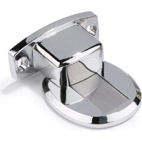Fermaporta magnetico in lega di zinco cromata, design francese ultrasottile, 6x5,5x2 cm. (1/5)