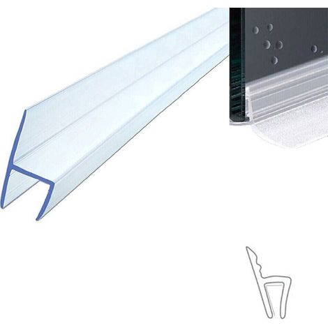 JOINT DE CABINE DE DOUCHE PROFIL H REMPLACEMENT SILICONE TRANSPARENT 8MM 2MT 74227 (1/3)