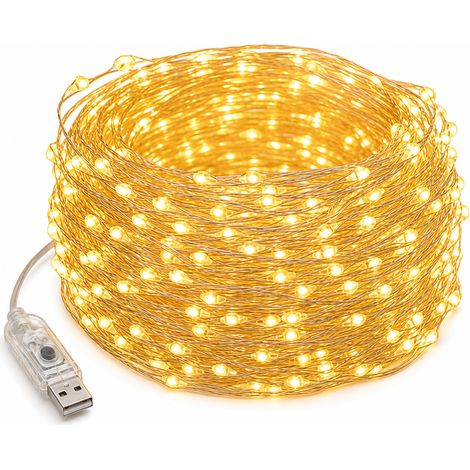 Rideau Lumineux LED Solaire Bleu, 90 LED 3 V, Guirlande Étanche pour Décoration Extérieure (1/5)