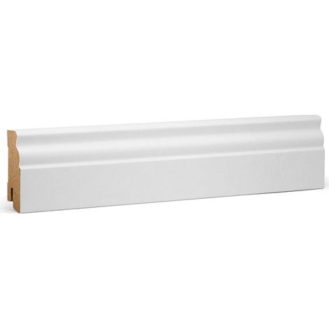 KGM Hamburger Sockelleiste Altberliner weiß MDF 19 x 60 mm 2,4 m
