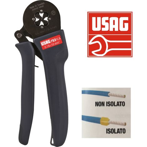 USAG 753 KA Crimpatrice autoregolante per puntalini a sezione quadra (1/2)
