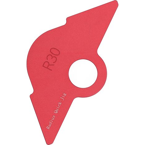 Fraise à copier gabarit R30 semi-arrondi plaque positionnement aluminium pour défonceuse, gabarit fraise bois angle arrondi, gabarit perçage fraise à queue, gabarit fraisage bois 30mm. (1/5)