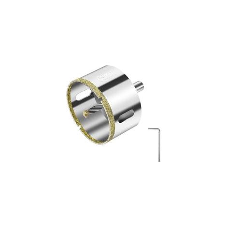 Scie Cloche 68 mm, avec Foret Guidage Central, avec Revêtement de Surface en Diamant pour Coupe de Verre, Carrelage, Céramique, Marbre, Calcaire