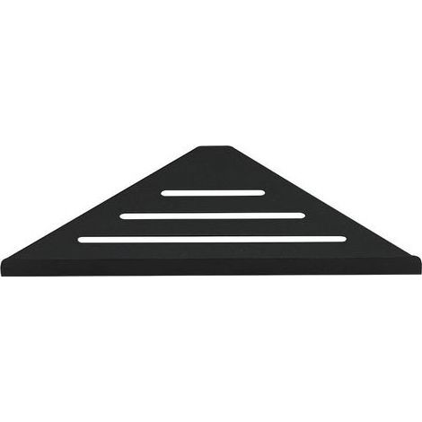 Aluminum Alloy Bath Shower Shelf, Shower Shelf Corner Shelf Triangle Cosmetic Storage Basket Kitchen Wall Mounted Storage Shelf, Starlight(1pcs), Black (1/4)