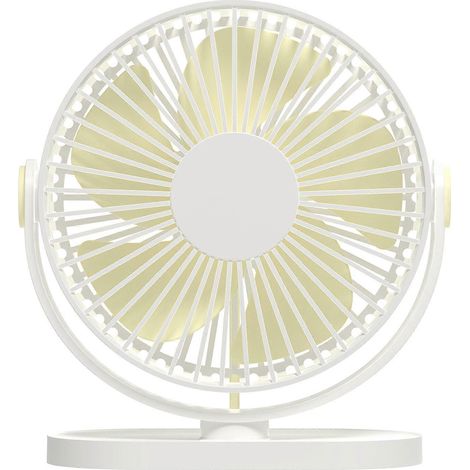 Ventilateur de bureau portable avec crochet pour chambre à coucher, 14 cm (5,55 po) (1/4)