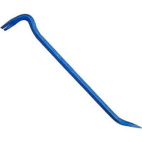 Pied-de-biche plat avec poignée pour travaux intensifs, arrache-clous, métal forgé et peint pour meubles, pièce trempée par induction (360 mm), SEMAket, bleu (1/5)