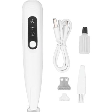 Tondeuse à cheveux pour pieds de chien, avec lumière LED, Rechargeable, sans fil, résistante à l'eau, toilettage pour chiens et chats (1/5)