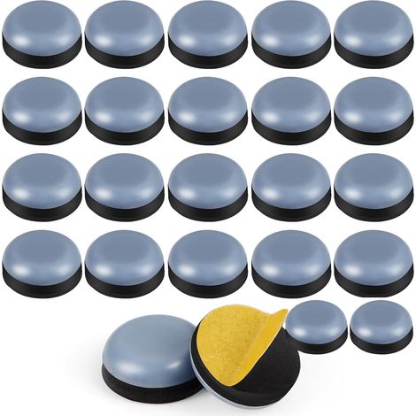 Glides Pour Meubles - Auto-Adhésifs 20 mm - Pour Chaises Fauteuils Tables Bureau - Lot de 24