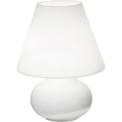 Lampada da tavolo Gloria 20cm - Illuminazione da appoggio in vetro bianco satinato triplo strato E14 IP20 60W, Stile moderno - Rossini Group (1/5)