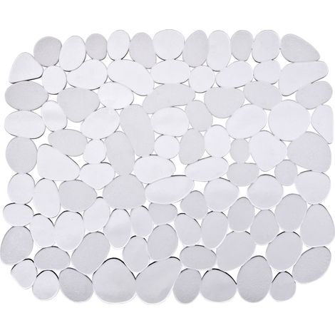 Wenko 2003010100 Tappetino per Lavello Stone, Plastica, Materiale Plastico, 31 x 26 cm, Trasparente (1/5)