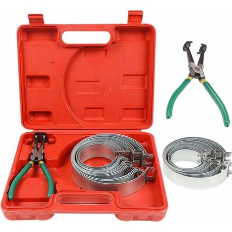 Kit d'outils pour compresseur de segments de piston de moteur automobile avec pince et 14 segments de piston (62-145 mm) pour la réparation de moteurs de voitures et de camions (1/4)