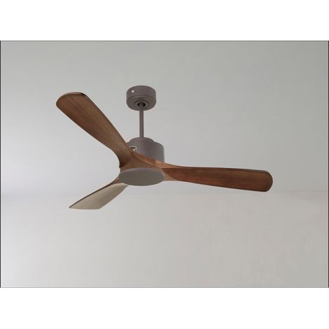Tenerife Ring - Super destratificateur et ventilateur DC 166 cm Chrome pales bois gris sans Lumière 30 à 60 m² (1/5)