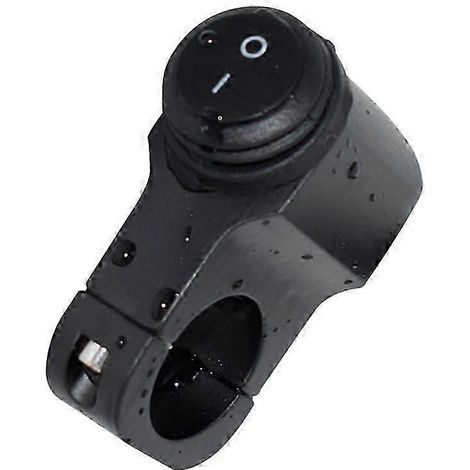Interrupteur rétro 12 V pour phare de guidon, compatible VTT et moto, avec bouton à trois positions (22 cm / 7/8 po). (1/5)