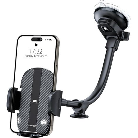 Support de téléphone de Voiture pour Pare-Brise - Ventouse Plus Forte - Support de téléphone pour Tableau de Bord de Voiture - Compatible avec iPhone 14/13/12 Pro Max, Samsung S22 et Plus (1/5)