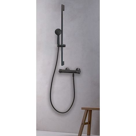 Pack Thermostatique Theta Barre De Douche Blackmat - CRISTINA ONDYNA XTE45113
