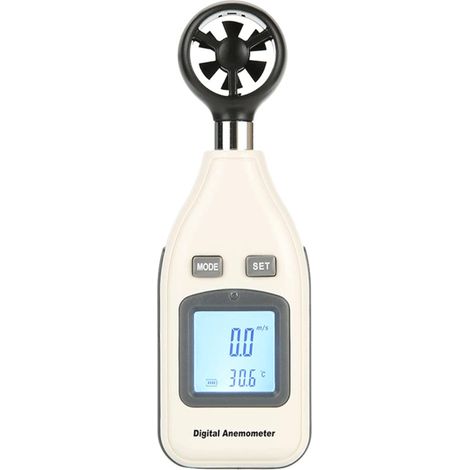 Instrument de mesure anémomètre numérique 2 en 1 pour mesurer la vitesse et la température du vent, outil de mesure portable