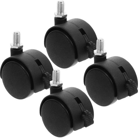 Roulettes de rechange pour chaise bureau (lot 4) M813 mm PP noir