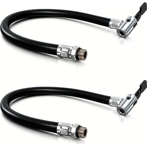 Universeller Reifenfüllschlauch, Auto-Reifenfülldüse mit Schnellanschluss, 38 cm flexibler Reifenfüllschlauch für Luftpumpe, Kompressor, Fahrrad, Motorrad, Auto, LKW