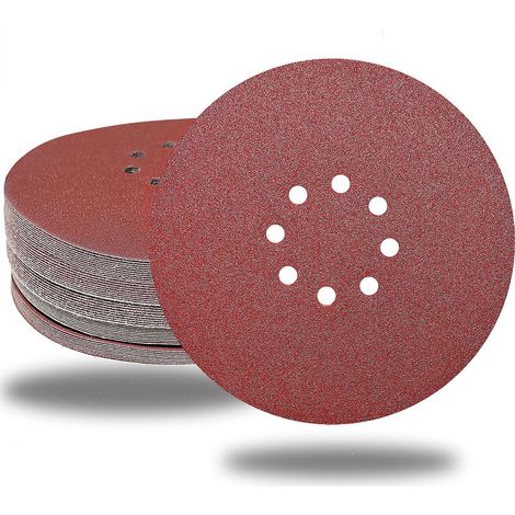 30er-Pack 22,5 cm 8-Loch Schleifscheiben – Für Trockenbau-Schleifer (Körnung 60) (1/5)
