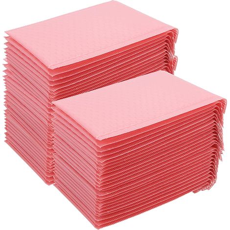50 Pcs Pink Poly Bubble Mailers Self Adhesive Bubble Mailers for Mailing Postal Gift Wrapping - 7x9 Inch (1/5)