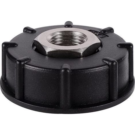 IBC S60X6 Wassertankadapter Grobgewinde mit Schlauchanschluss Edelstahl-Ventilauslaufanschlüsse (3/4" Innengewinde) (1/5)