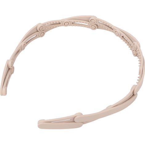 Serre-tête rétractable pour cheveux, bandeau pliable élégant marron clair pour femmes et filles (1/5)