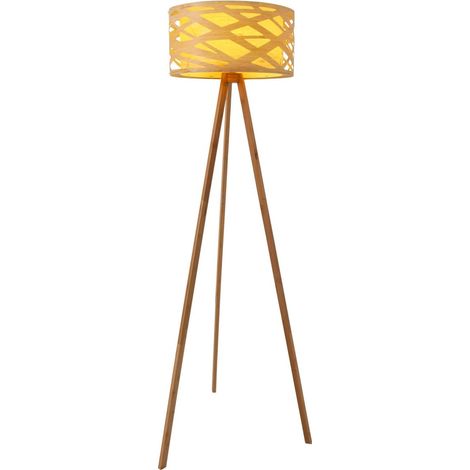 Lampadaire lampadaire lampe de salon lampe de chambre bambou H 148 cm