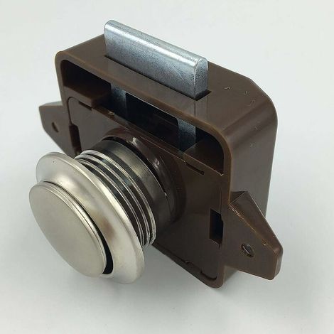VURAHOME - Verrou de porte à bouton poussoir pour placard, caravane, bateau, armoire, tiroir, bureau, tiroir (1/5)