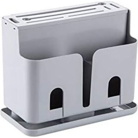 Couteau en Plastique Porte Multi-Fonction évier Drainante Boîte cuillères Couteaux de Cuisine Forks Chopsticks Plateau Ustensile Organisateur Bloc Couteaux (Color : A)-Ensoleillé