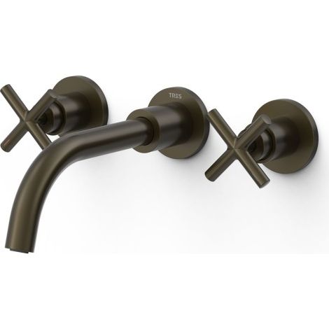 Mélangeur encastré pour lavabo Noir Bronze - TRES 28330002KMB