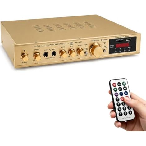 Amplificateur Audio, Récepteur Amplificateur Audio Stéréo 600W Home Cinéma Amplificateur Stéréo Hi-Fi 5.1 Canaux Caisson Basses Home Cinéma pour Haut-parleurs Domestiques Karaoké Lecture SD USB (1/5)