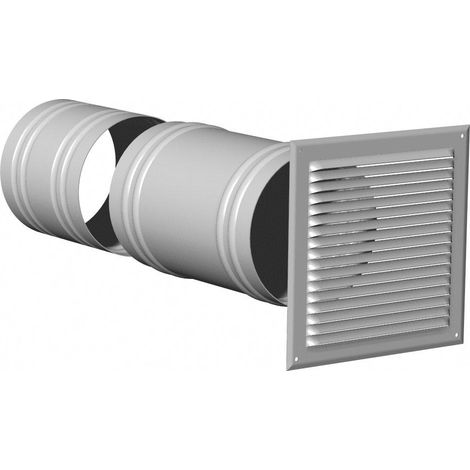 Grille de façade aluminium à auvent avec manchon télescopique, D 315 mm S&P (UNELVENT) 875312
