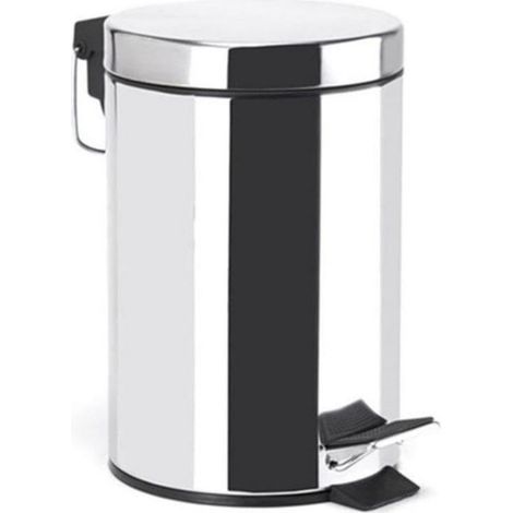 Poubelle à Pédale 3L - Acier Inoxydable - Seau Intérieur Amovible - Pour Salle de Bain et Toilettes (1/5)