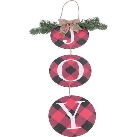 Couronne de Noël à carreaux buffalo avec nœud en ruban, décoration rustique en toile de jute pour porte d'entrée, mur ou fenêtre, style ferme, 1 pièce (1/5)