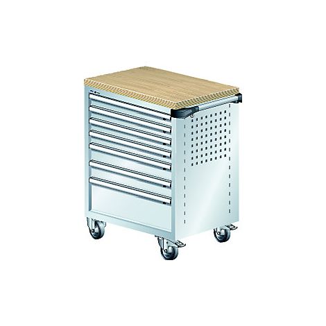 LISTA, Servante d'atelier, avec revêtement en bois multiplis 40