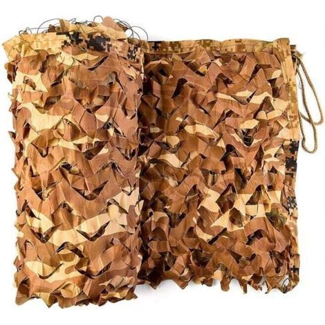 Tenda parasole rettangolare in rete mimetica, motivo mimetico, 4 x 5 m, stile militare (1/5)