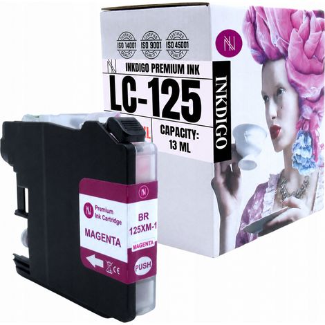 Inchiostro Inkdigo LC125XLM compatibile con Brother DCP-J4110DW MFC-J4310DW, certificato TÜV. (1/5)
