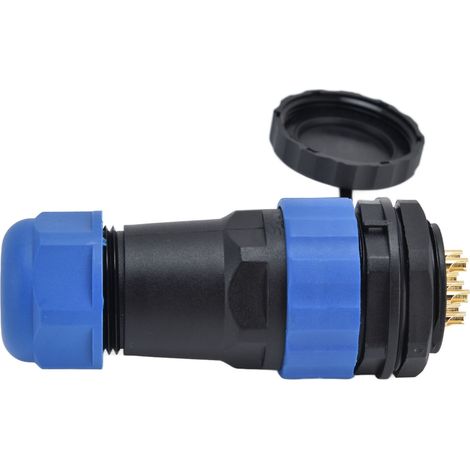 Prise aviation étanche IP68 SP28 à écrou arrière, connecteur d'alimentation mâle et femelle à souder, 380 V, 25 A, 7 broches (1/5)
