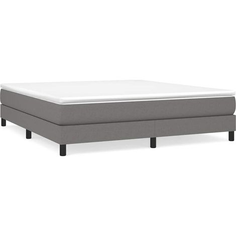 Maison Exclusive - Boxspringbettgestell Dunkelgrau 160x200 cm Sto (1/5)