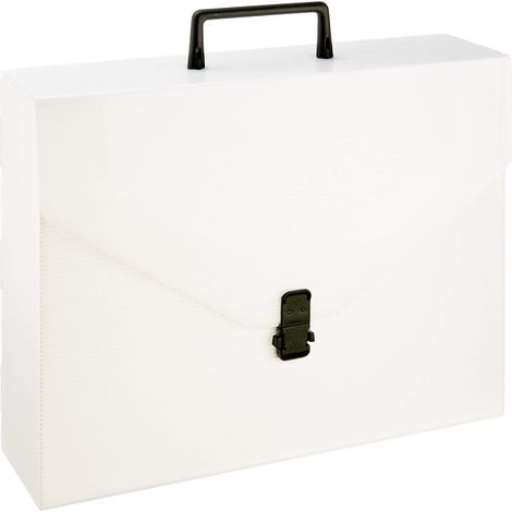 Fellowes Dokumentenkoffer aus Polypropylen M298 28x38x10 cm Weiß Transparent