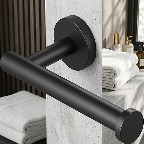 Toilet paper holder matte black stainless steel wall mounted toilet roll