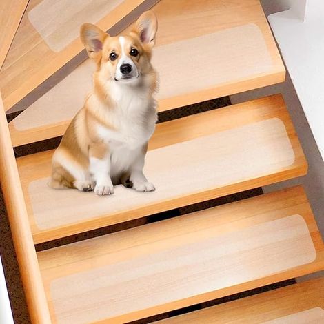 Transparent Tapis Antidérapant, Bandes Anti Dérapant Tapis Escalier Moquette 15 x 60 cm Bande Antidérapante Escalier en Bois Protection Couvre Marche Escalier (1/5)