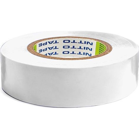 10 Nitto - Ruban Adhesif Isolant - Blanc - 19 Mm X 20 M (1/2)